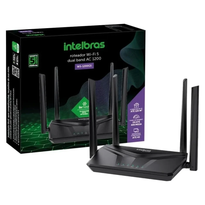 A Pronta Entrega Roteador Wi-Fi 5 Intelbras Dual Band W5-1200GS