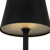 Abajur De Mesa Led Louvre Recarregável Com 3 Cor Preto Touch Abajur De Mesa Led Louvre Recarregável Com 3 Cor Preto Touch