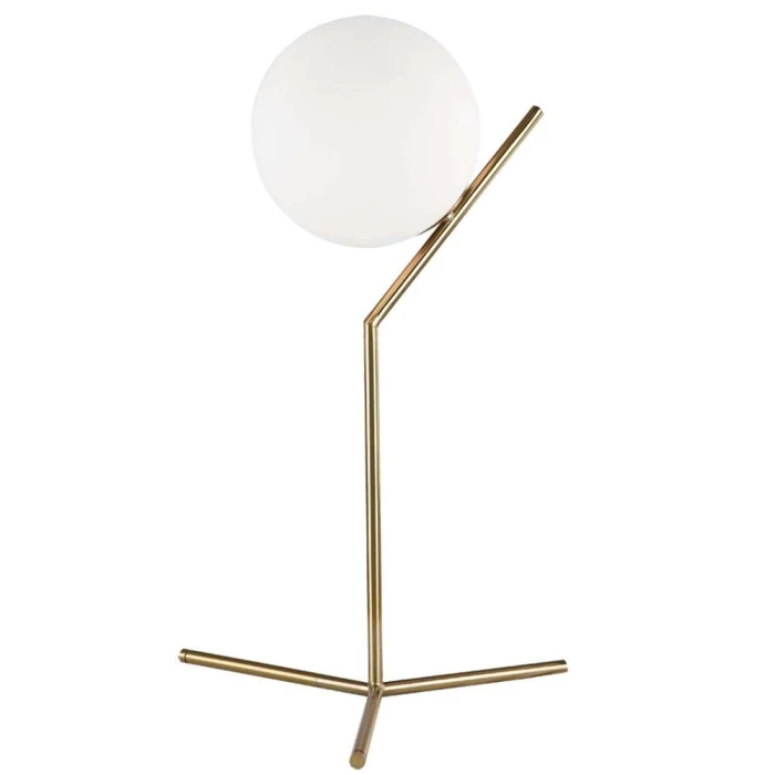 Abajur de Mesa Dubai Globo Médio 1x G9 Dourado Blumenau