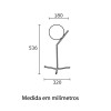 Abajur de Mesa Dubai Globo Médio 1x G9 Dourado Blumenau