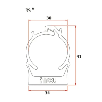 Abracadeira Condulete 3/4 Br Inpol De PVC 99186