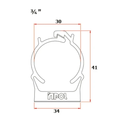 Abracadeira Condulete 3/4 Br Inpol De PVC 99186