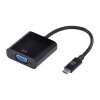 Adaptador De Usb Tipo C Para Vga Fêmea 20cm Preto Vinik