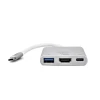 Adaptador Dock Station Hub Usb-C 3 Em 1 Ekaza Novo Adaptador Dock Station Hub Usb-C 3 Em 1 Ekaza Novo