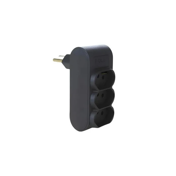 Adaptador Multiplicador 3T 2P+T Preto Fiolux DE Alta Qualidade