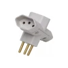 Adaptador Tomada Plug T 3 Saídas 10A 250V 3 Pinos Cinza Adaptador Tomada Plug T 3 Saídas 10A 250V 3 Pinos Cinza