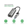 Adaptador Usb C/A Para Rj45 Gigabit Preto 5 Mais