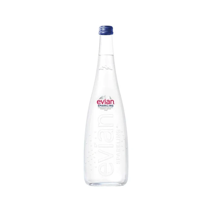Água Mineral Evian Sparkliong 750Ml Com Gás Novo