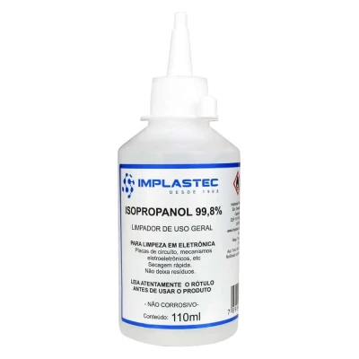 Álcool Isopropanol 99,8% 110ml Para Limpeza Implastec