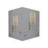 Arandela Clássica Deluxe 1xe27 Cinza/Branco Fosco Avant