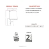 Arandela Clássica Deluxe 1xe27 Cinza/Branco Fosco Avant