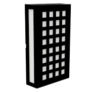 Arandela Cobogo Quadros 12w 3000k Preto Fosco Avant Arandela Cobogo Quadros 12w 3000k Preto Fosco Avant