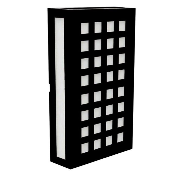 Arandela Cobogo Quadros 12w 3000k Preto Fosco Avant