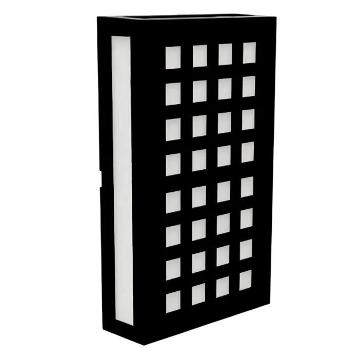 Arandela Cobogo Quadros 12w 3000k Preto Fosco Avant Arandela Cobogo Quadros 12w 3000k Preto Fosco Avant