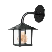 Arandela Colonial Nina Quadrado Vidro Liso 1XE27 Preto Novo