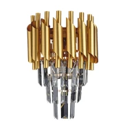 Arandela Cristal 2X E14 Dourada Bivolt La-001M Nitrolux