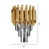 Arandela Cristal 2X E14 Dourada Bivolt La-001M Nitrolux