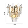 Arandela Cristal Koine 2x E14 Ouro Brilho Nordecor 2911