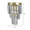 Arandela Cristal Moderna 2Xe14 La-002m Nitrolux