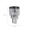 Arandela Cristal Moderna 2Xe14 La-003m Nitrolux