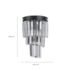 Arandela Cristal Moderna 2Xe14 La-003m Nitrolux