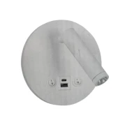 Arandela LED Redondo Dalo USB 12W 3000K BR AD4086 Arandela LED Redondo Dalo USB 12W 3000K BR AD4086