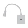 Arandela Led Aine Com Usb 2,1A 3W 3000K Nordecor Novo