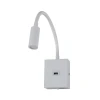 Arandela Led Aine Com Usb 2,1A 3W 3000K Nordecor Novo