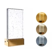 Arandela Led Moderna Gold 3W 3 Cores Luz Cristal 8021