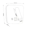 Arandela Quadrado Dalo USB 12W 3000K Preta AD4083 Astraled