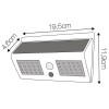 Arandela Led Solar 12W 6500K D11076 Mbdecor Novo