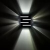 Arandela Light G9 3 Aletas U 2 Fachos Abertos Preto Novo
