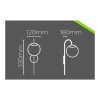 Arandela Moon Stick Cor Preto G P/ 1XG9 Bivolt Ip20 Lumanti Arandela Moon Stick Cor Preto G P/ 1XG9 Bivolt Ip20 Lumanti