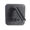 Arandela Quadrado Dalo USB 12W 3000K Preta AD4083 Astraled