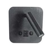 Arandela Quadrado Dalo USB 12W 3000K Preta AD4083 Astraled Arandela Quadrado Dalo USB 12W 3000K Preta AD4083 Astraled