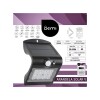 Arandela Solar V Led 1,5W 6500K Ip65 Preta Demi Novo