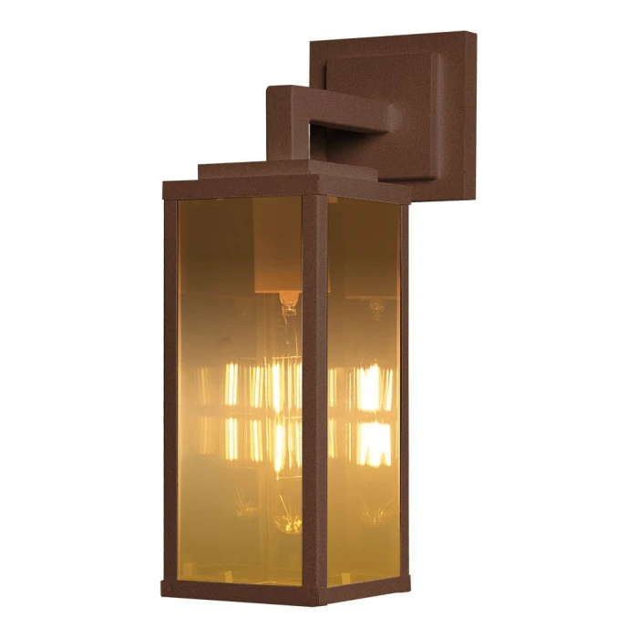 Arandela Vintage Aero 1xE27 Aço Marrom Gold 25cm Blumenau