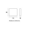 Arandela Wall Led 3W 3000k Ip54 Branca Germany Novo