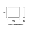Arandela Wall Preto Fosco 115Mm Led 8W 3000K Germany Arandela Wall Preto Fosco 115Mm Led 8W 3000K Germany