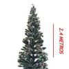 Árvore Natalina Fibra Optíca Verde C/ Led Rgb 2,4M Com Neve Árvore Natalina Fibra Optíca Verde C/ Led Rgb 2,4M Com Neve