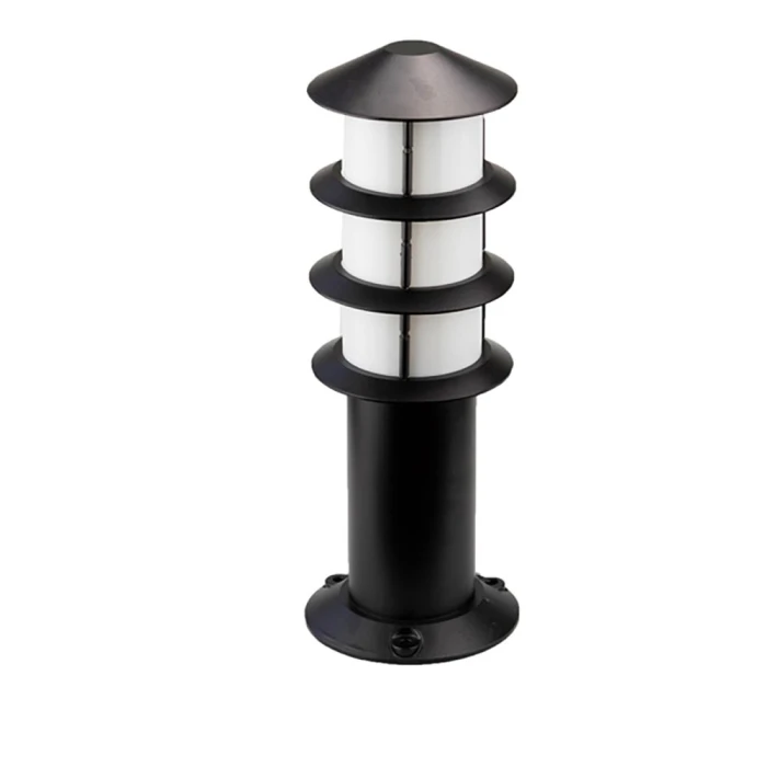 Balizador Oriental 1XE27 35Cm Preto Germany Bivolt Novo