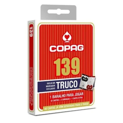 Baralho Copag 139 Truco Vermelho Com Marcador