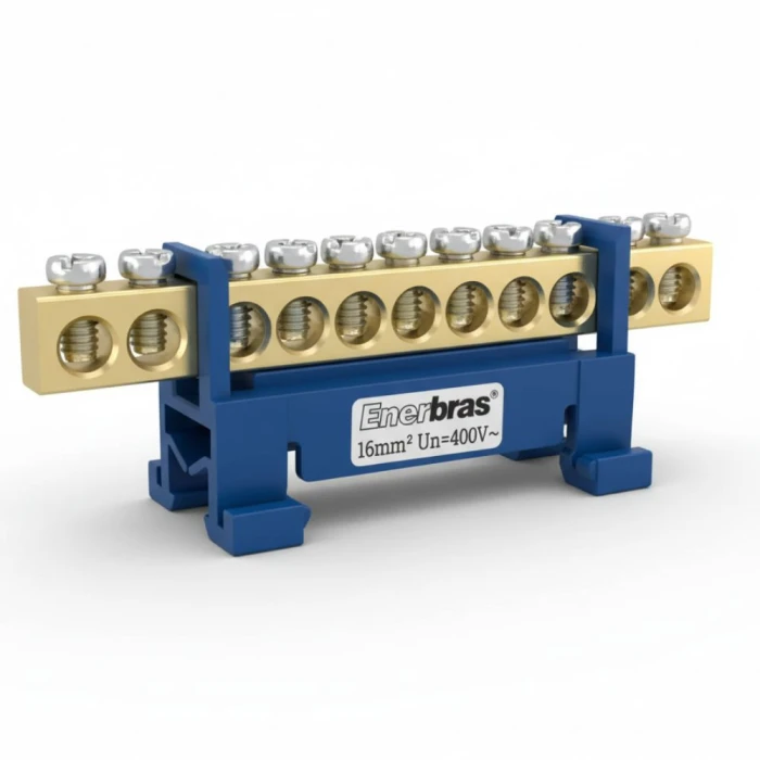 Barramento Neutro 12 Furos Azul Enerbras 6822