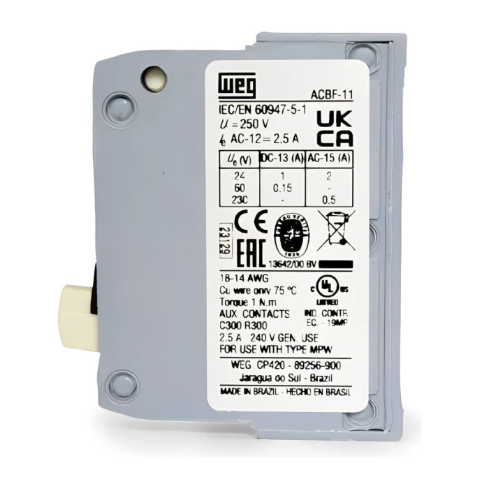 Bloco Contato Frontal Az Acbf 1na+1nf Ue230 Weg