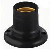 Bocal E27 Termoplastico Com Pino Macho Preto Bte27036