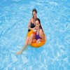 Boia Transparente Para Piscina Tam Grande Cor Laranja Neon