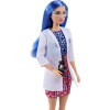 Boneca Barbie Cientista Profissões Cabelo Azul E Jaleco