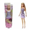 Boneca Barbie Com Vestido De Glitter Roxo T7580 Mattel