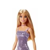 Boneca Barbie Com Vestido De Glitter Roxo T7580 Mattel Boneca Barbie Com Vestido De Glitter Roxo T7580 Mattel