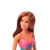 Boneca Barbie Praia Morena Maiô Azul Mattel Novo